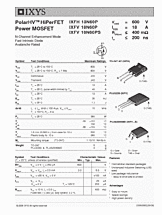 DataSheet IXFV18N60P pdf